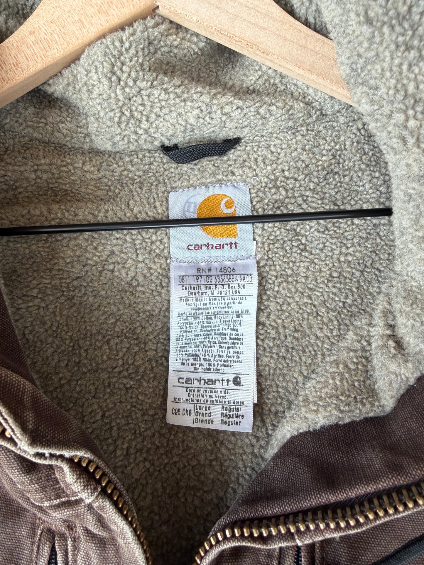 CARHARTT C95 SHERPA LINED JACKET (L)
