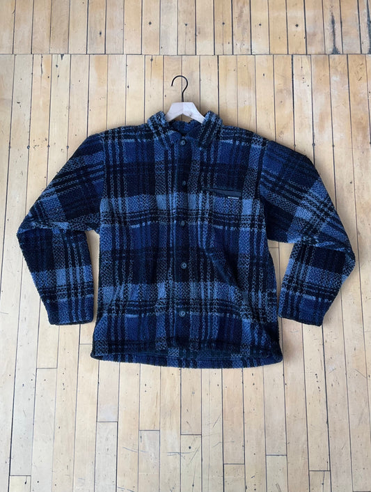VINTAGE COLUMBIA BUTTON UP SHERPA (M)