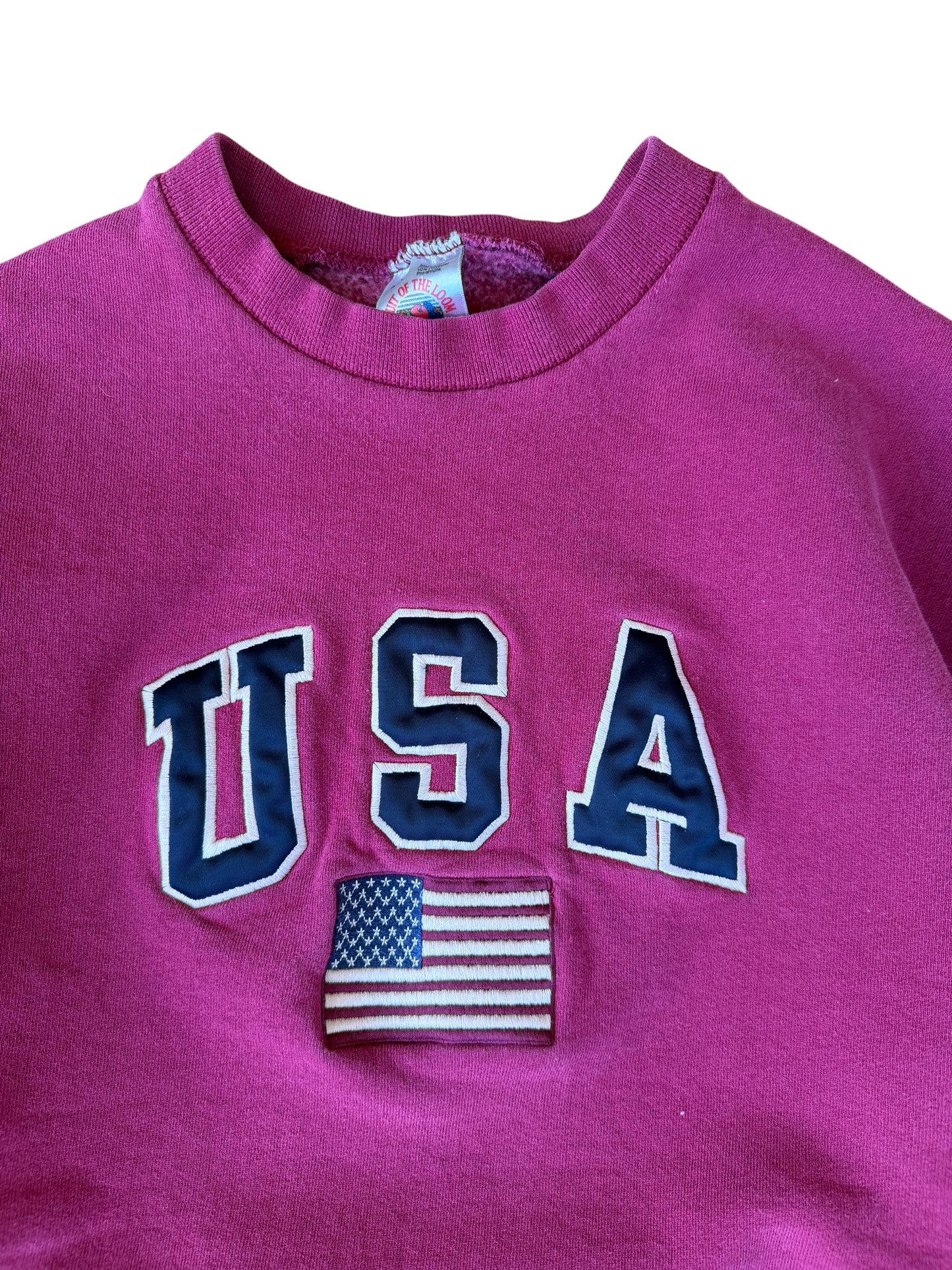 VINTAGE USA FLAG CREWNECK (XL)