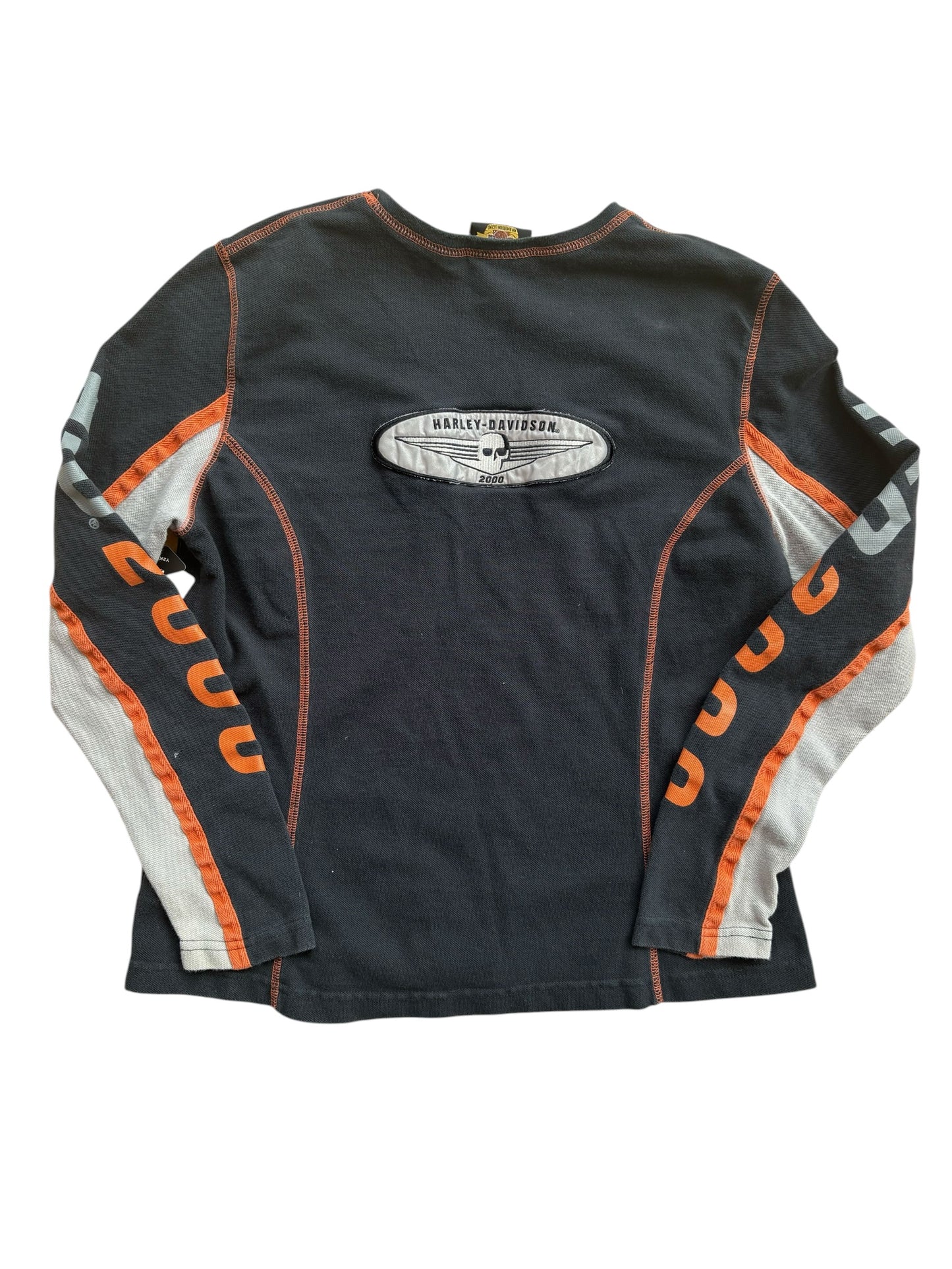 2000 Y2K VINTAGE HARLEY DAVIDSON SKULL PATCH LS (M/L)