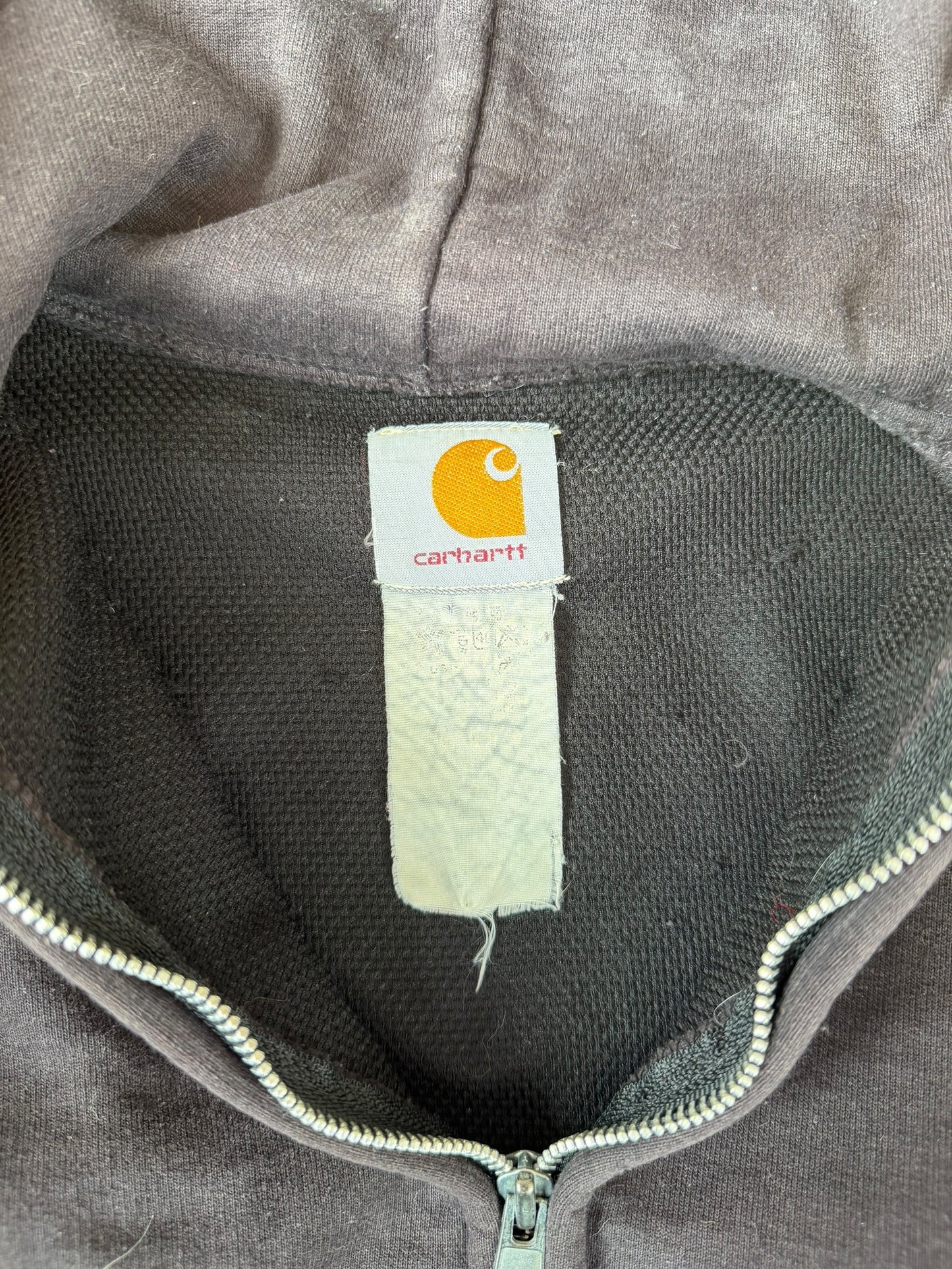 VINTAGE CARHARTT SPELLOUT HEAVYWEIGHT ZIP HOODIE (S/M)