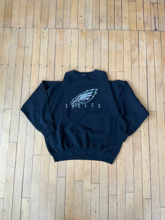 VINTAGE EMBROIDERED EAGLES SPELL OUT CREW (XL)