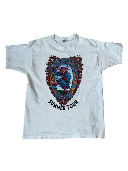 1995 VINTAGE LIQUID BLUE GRATEFUL DEAD SUMMER TOUR TEE (L/XL)
