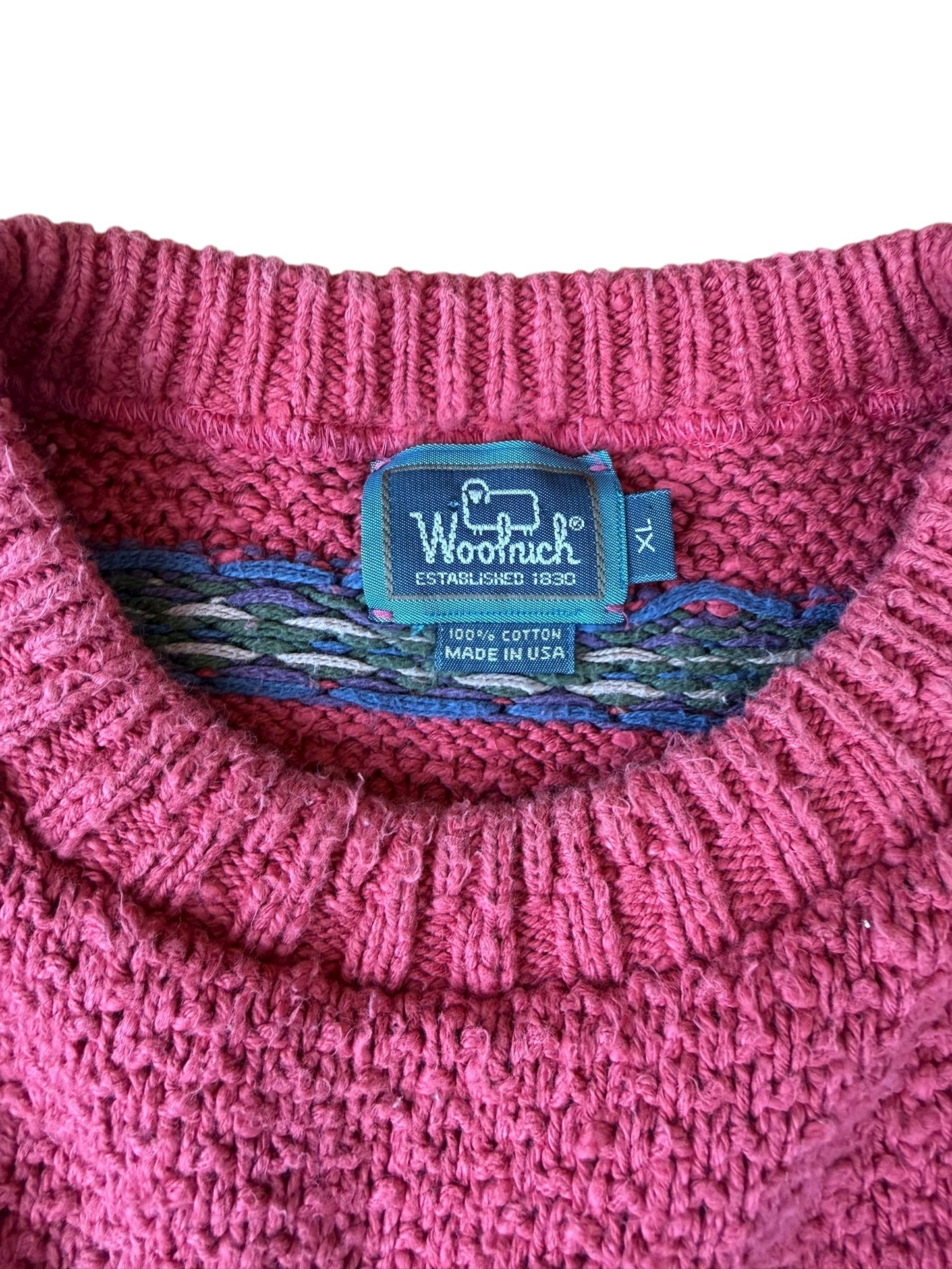 VINTAGE WOOLRICH MADE IN USA COTTON SWEATER (XL)