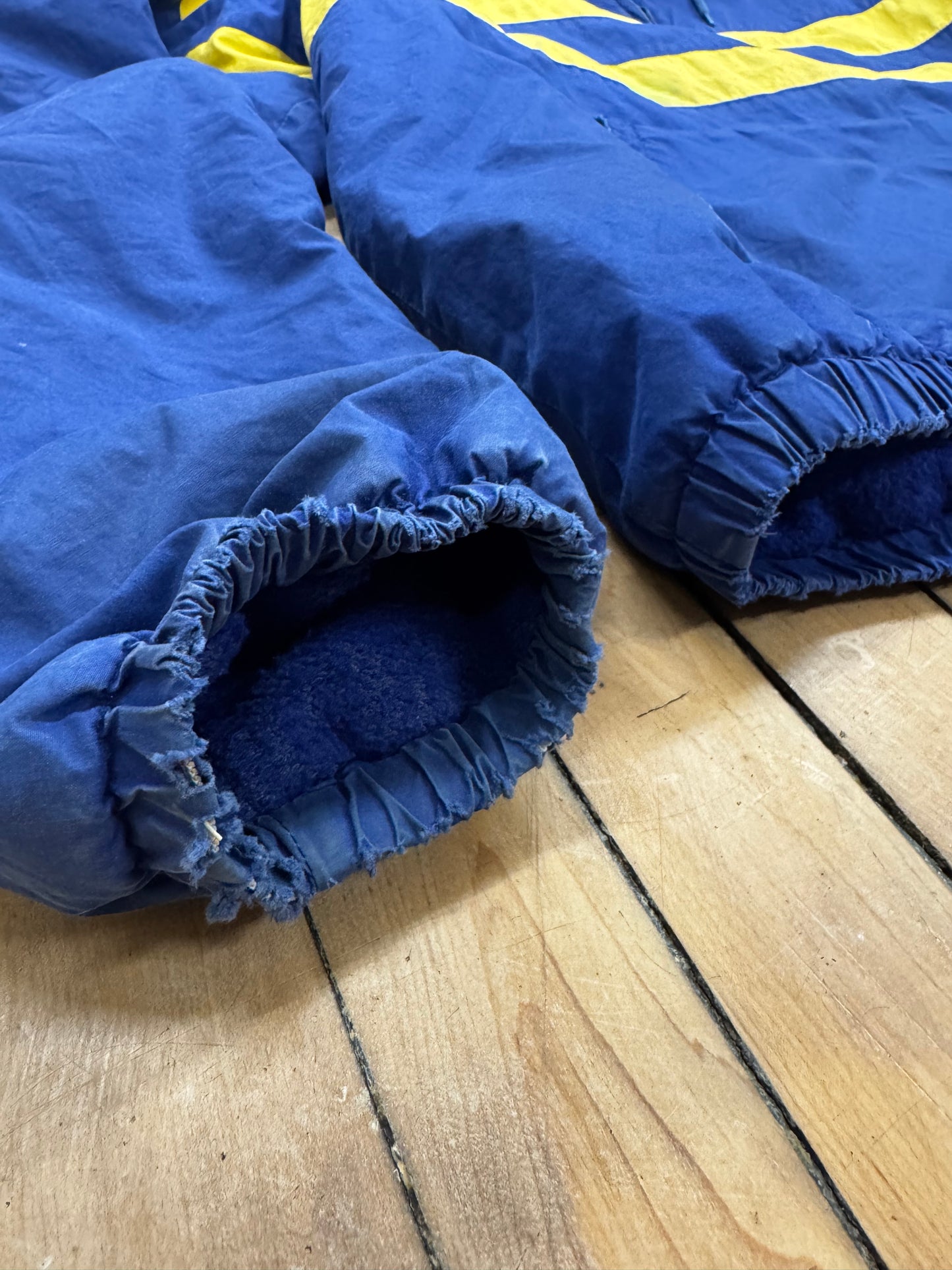 VINTAGE POLO BLUE/YELLOW ANORAK JACKET (L)