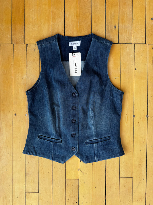 EVEREVE DENIM VEST (S) - MSRP $98
