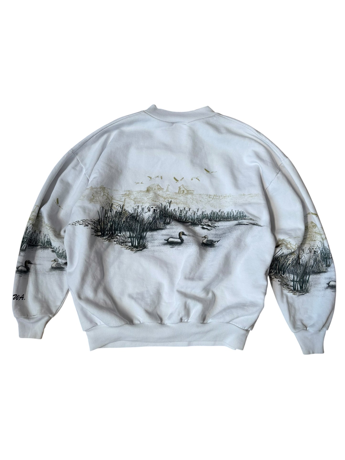 VINTAGE AU BIRD DOGS AOP HENLEY CREW (L)