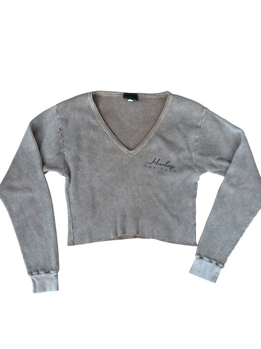 Y2K VINTAGE HARLEY DAVIDSON BROWN THERMAL (L)