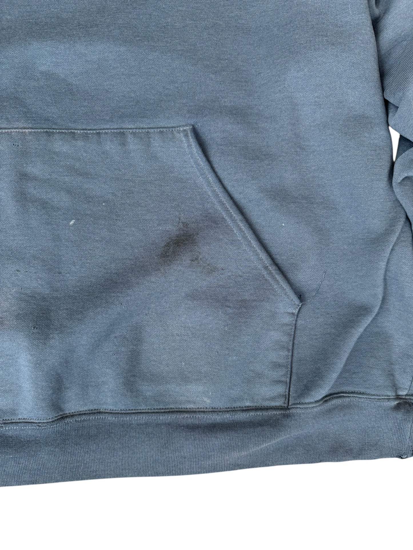 VINTAGE CARHARTT SPELL OUT HOODIE BLUE (XL/XXL)