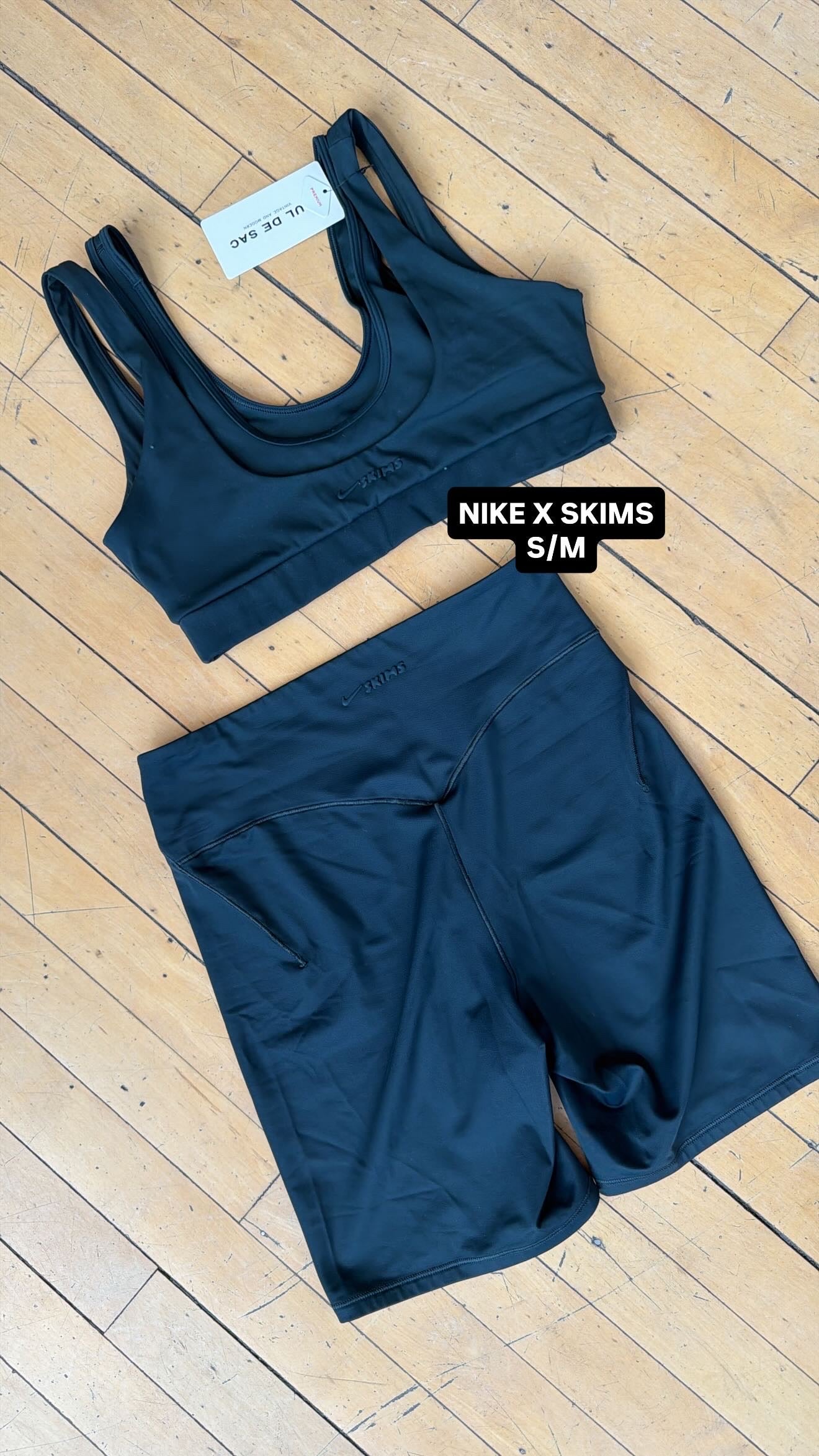 NIKE SKIMS MATTE BIKER SHORTS (S/M) - MSRP $68