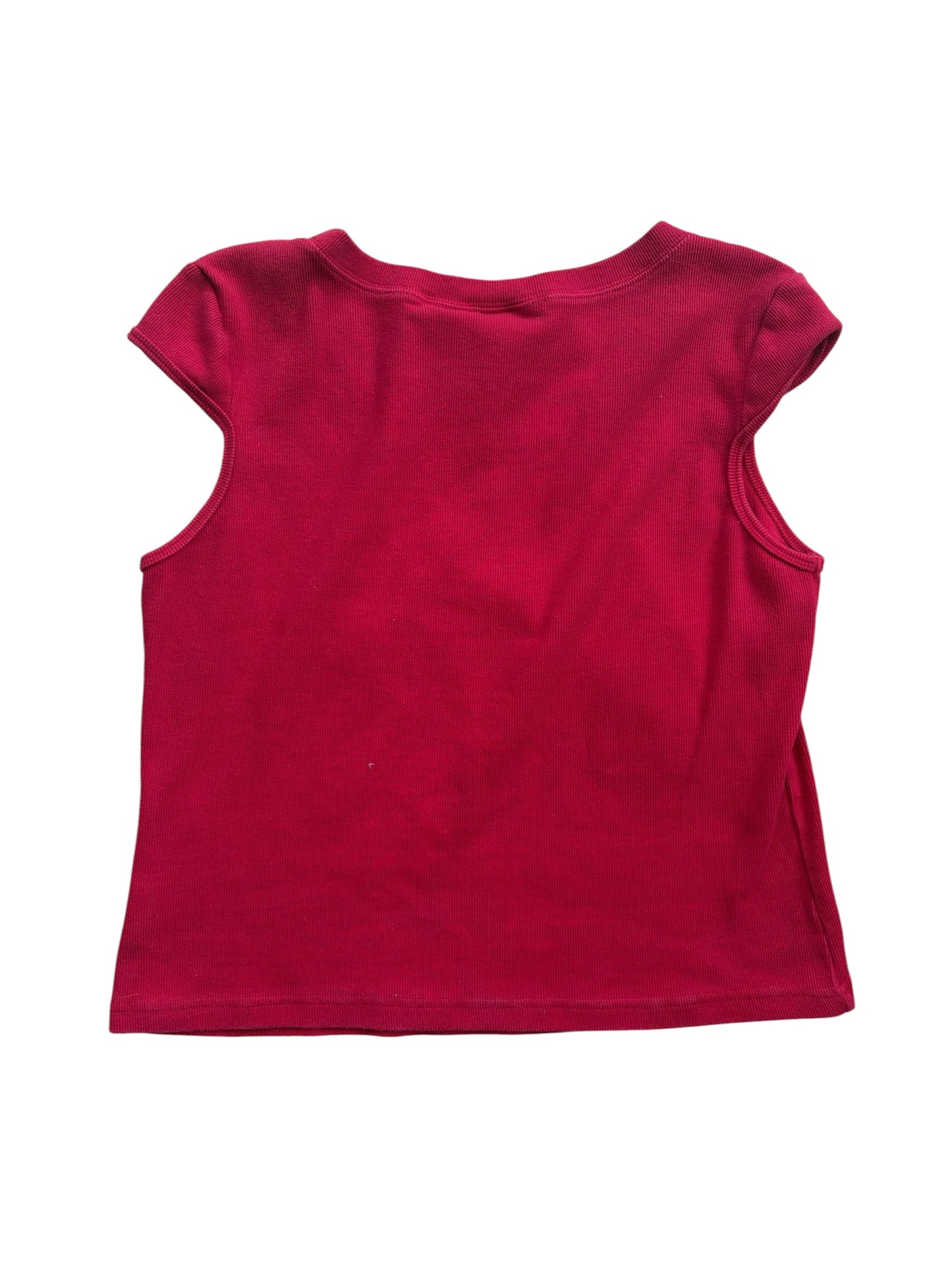 Y2K VINTAGE HARLEY DAVIDSON RED CAP SLEEVE (XL)