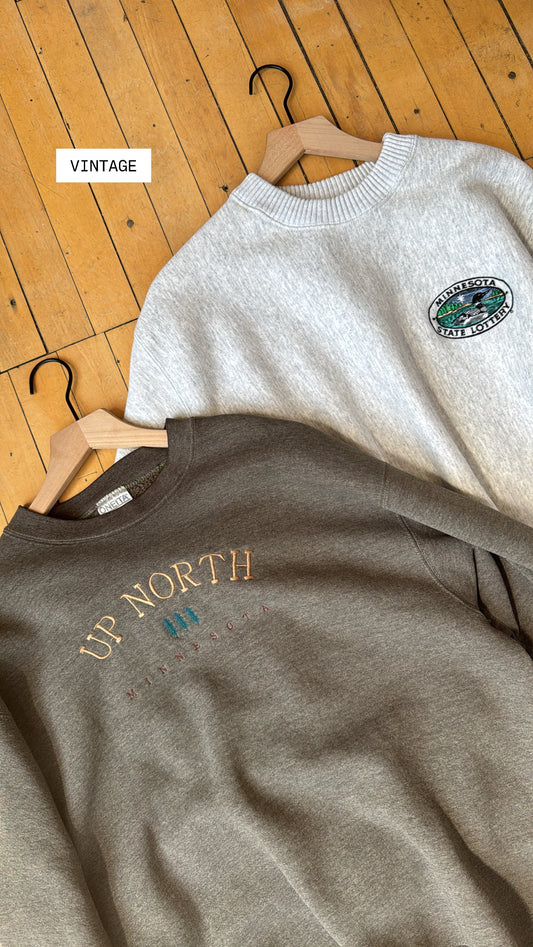 VINTAGE HEAVYWEIGHT MN LOTTERY CREW (XL)