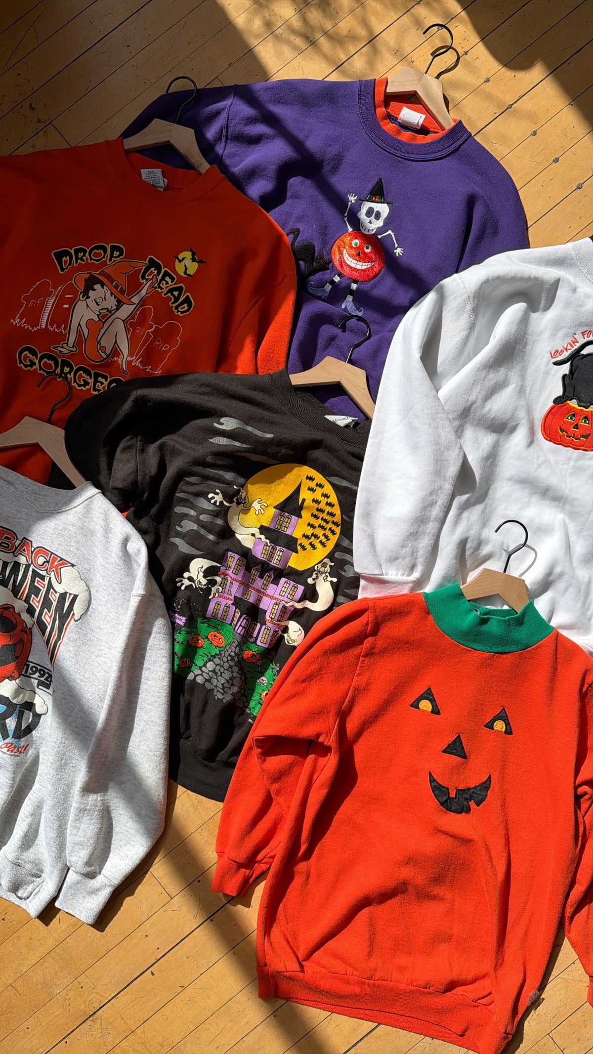 VINTAGE HALLOWEEN PUMPKIN SKELETON CREW (L)