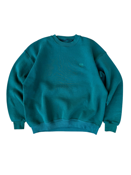 VINTAGE OLYMPICS GREEN CREW (M/L)