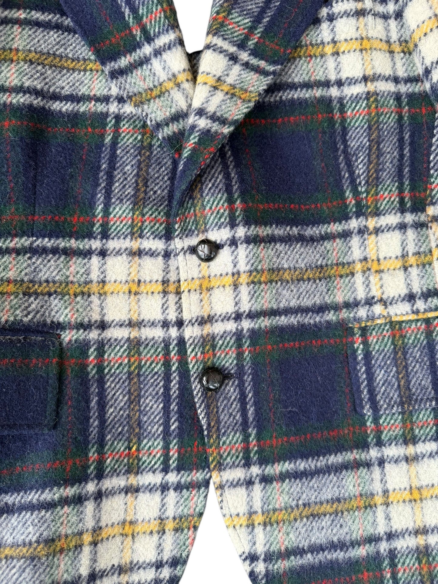 VINTAGE BALMORAL HEAVYWEIGHT PLAID WOOL BLAZER (L/XL)
