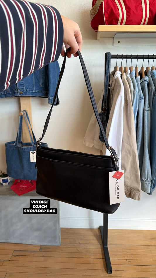 VINTAGE COACH 9861 SHOULDER BAG BLACK