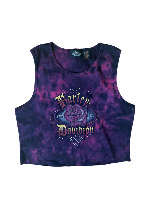 Y2K VINTAGE HARLEY DAVIDSON ROSE TANK (XL)