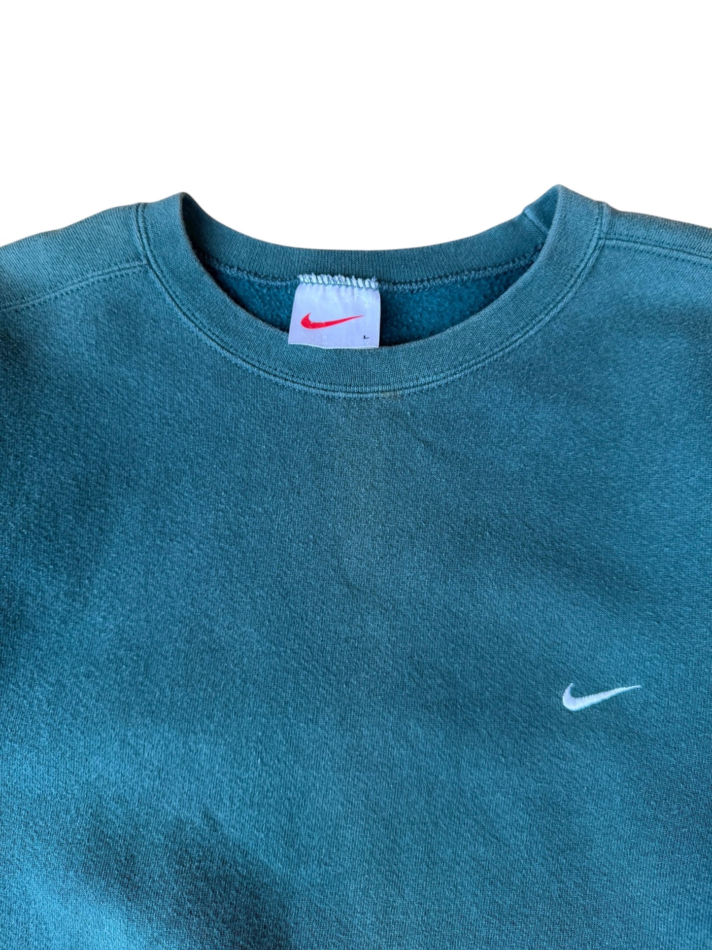 90'S NIKE VINTAGE HUNTER GREEN CREW (L)