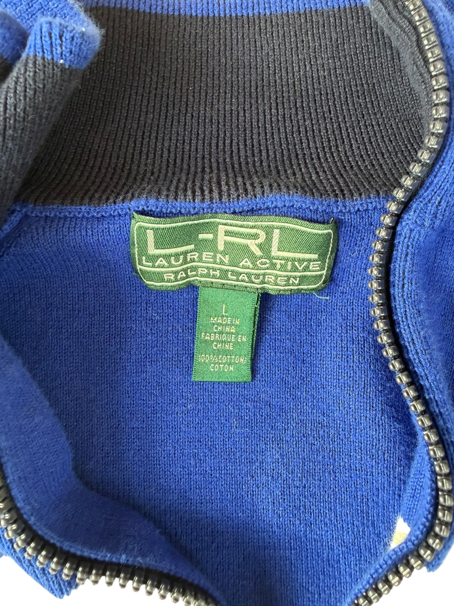 VINTAGE LAUREN ACTIVE RALPH LAUREN 1/2 ZIP KNIT PULLOVER (L)
