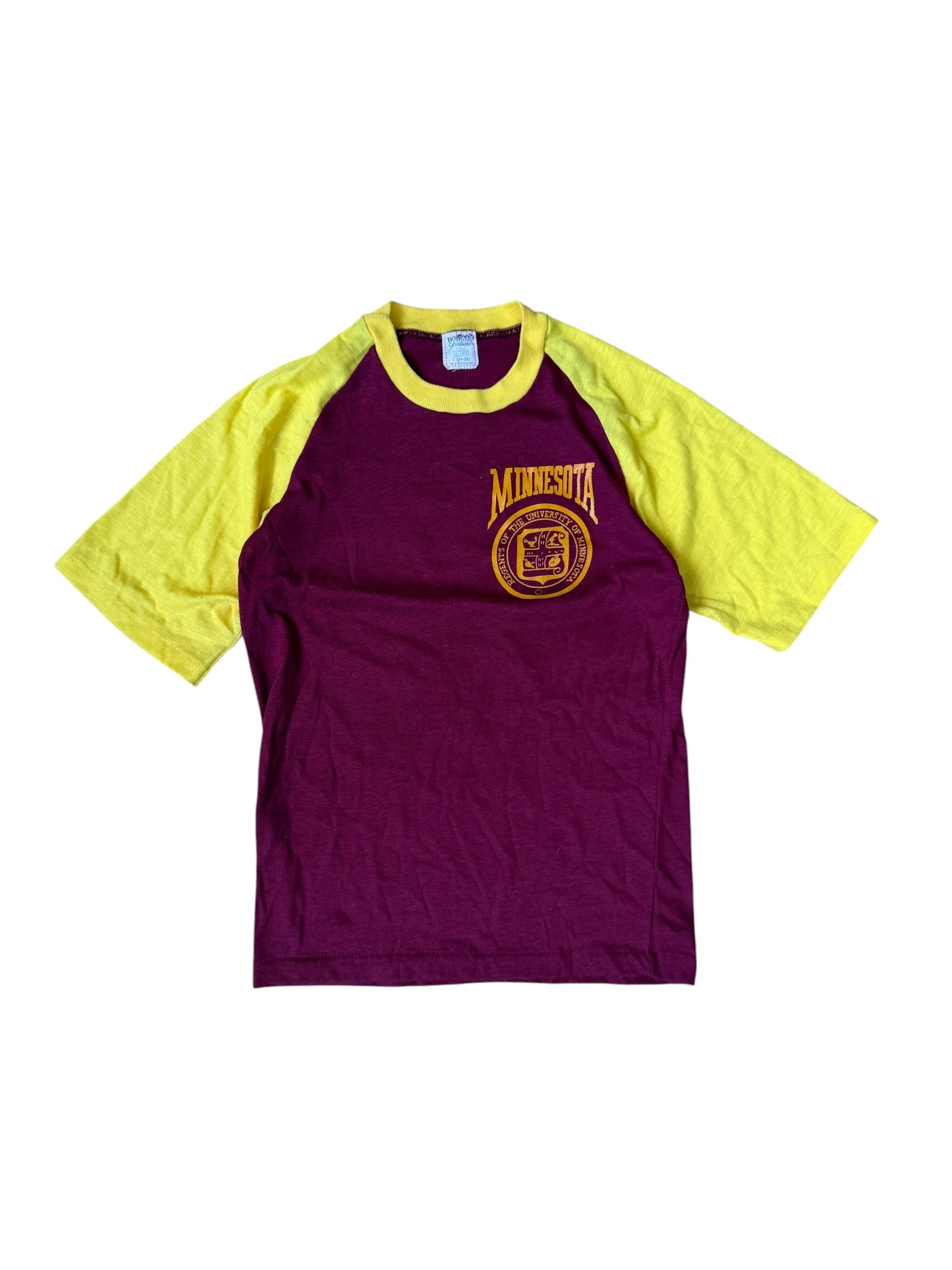 70'S VINTAGE UNIVERSITY OF MINNESOTA RAGLAN HALF SLEEVE (S)