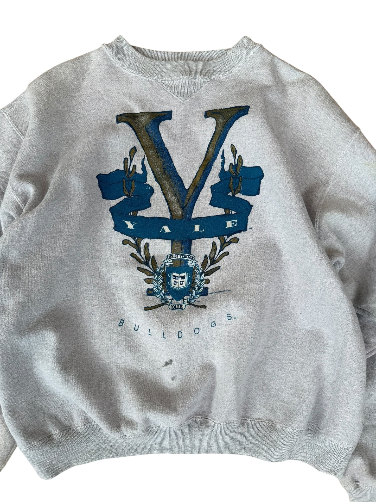VINTAGE YALE BULLDOGS BIG Y CREW (L/XL)