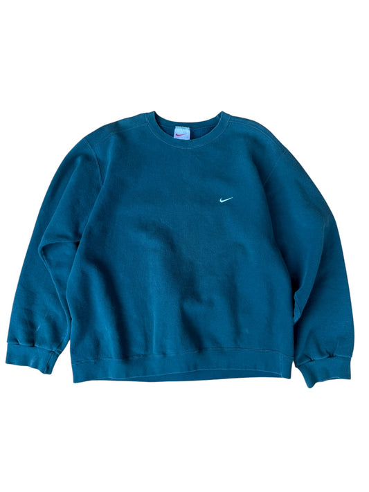 90'S NIKE VINTAGE HUNTER GREEN CREW (L)
