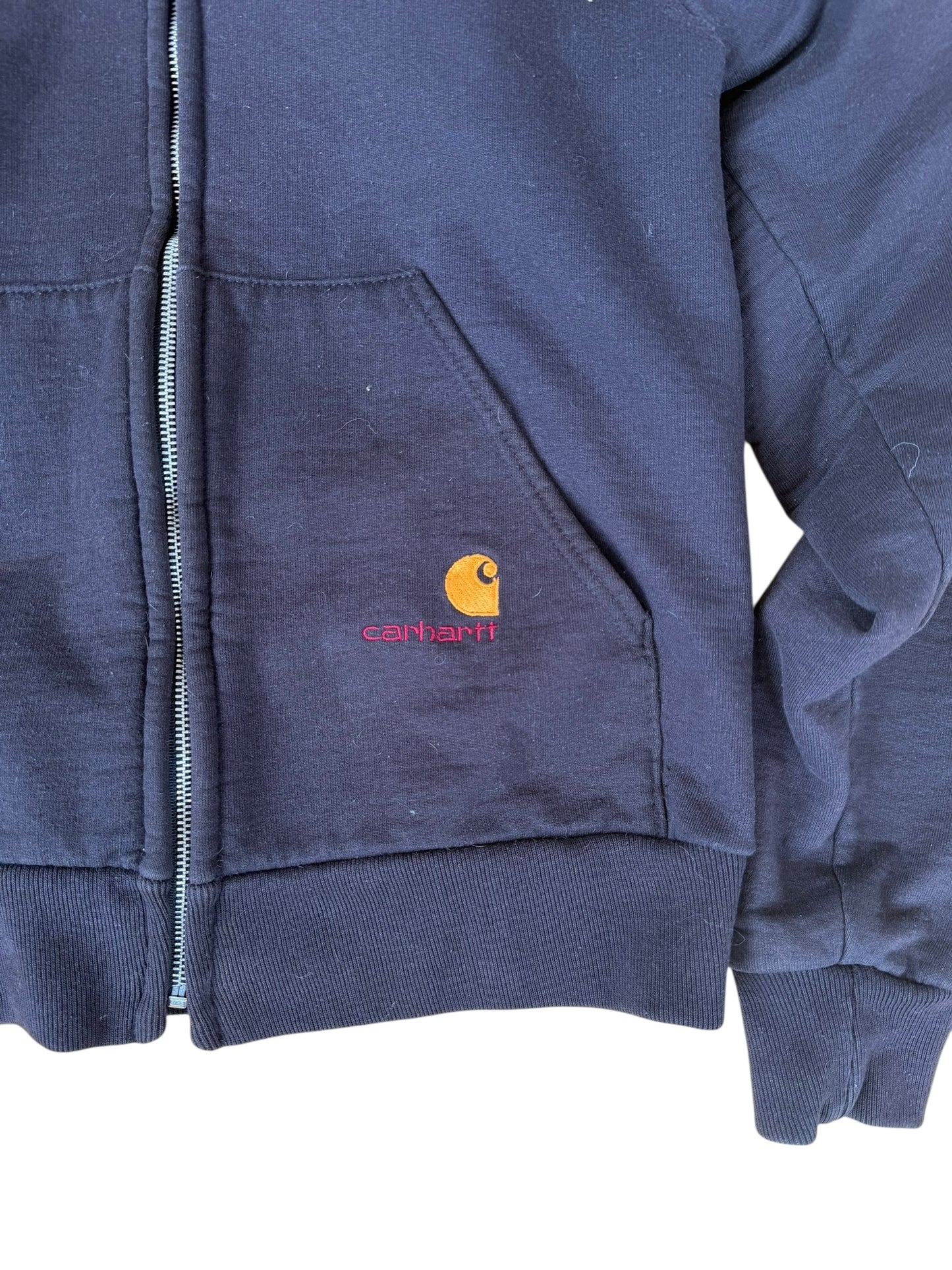 VINTAGE CARHARTT SPELLOUT HEAVYWEIGHT ZIP HOODIE (S/M)