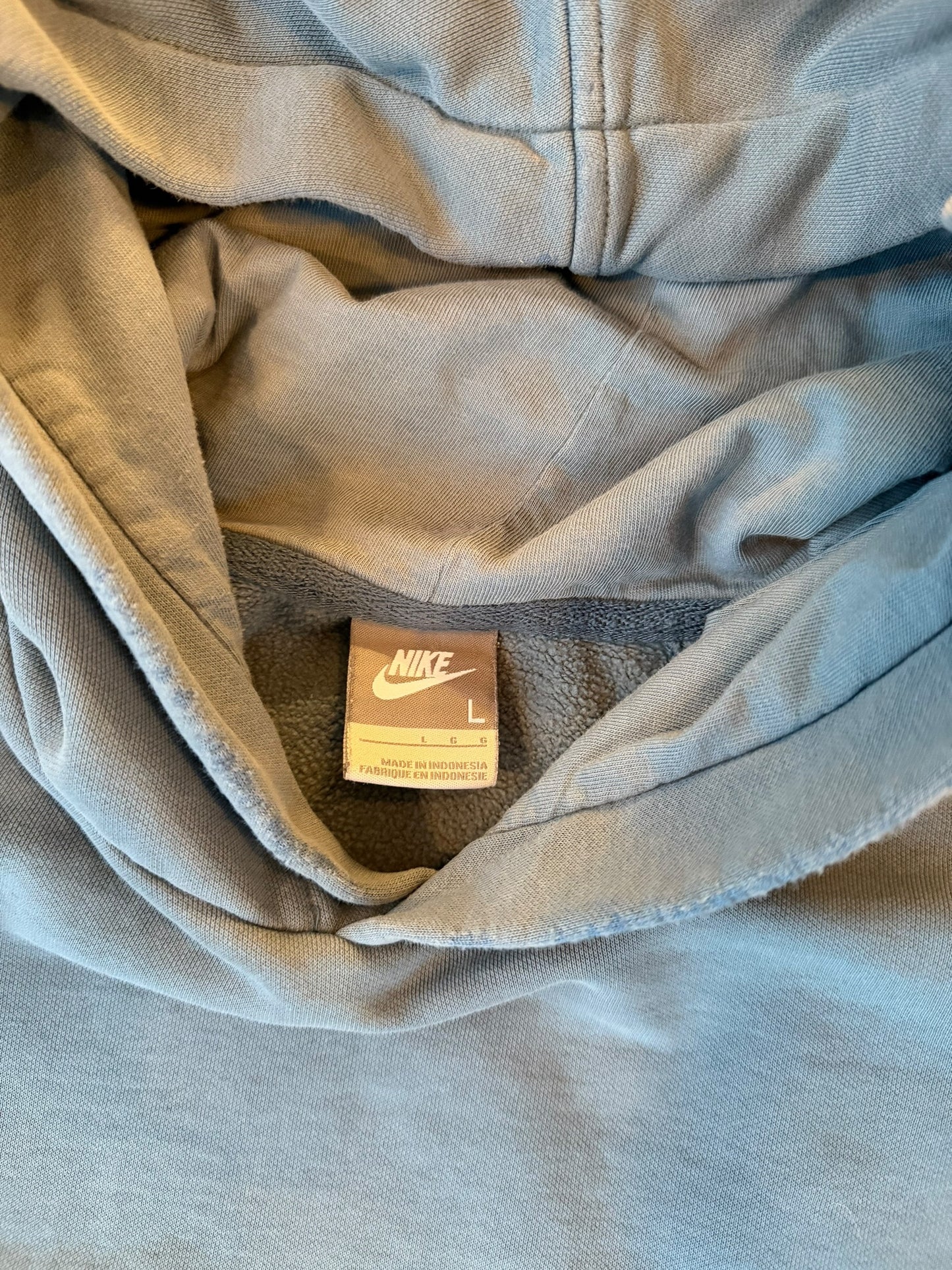 Y2K VINTAGE NIKE TONAL HOODIE GREY/BLUE (L)