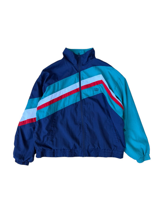 VINTAGE OLYMPICS TEAM USA STRIPED WINDBREAKER (L)
