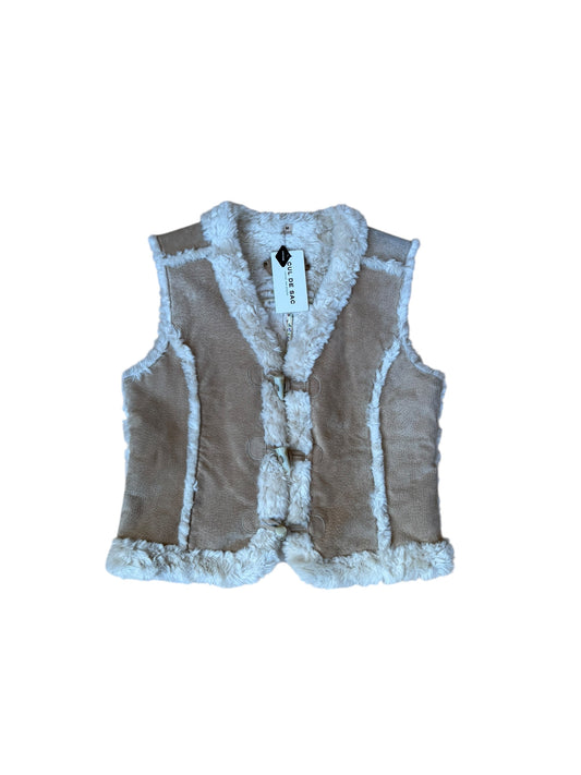 WILSON'S LEATHER SUEDE FUR TOGGLE VEST (M)