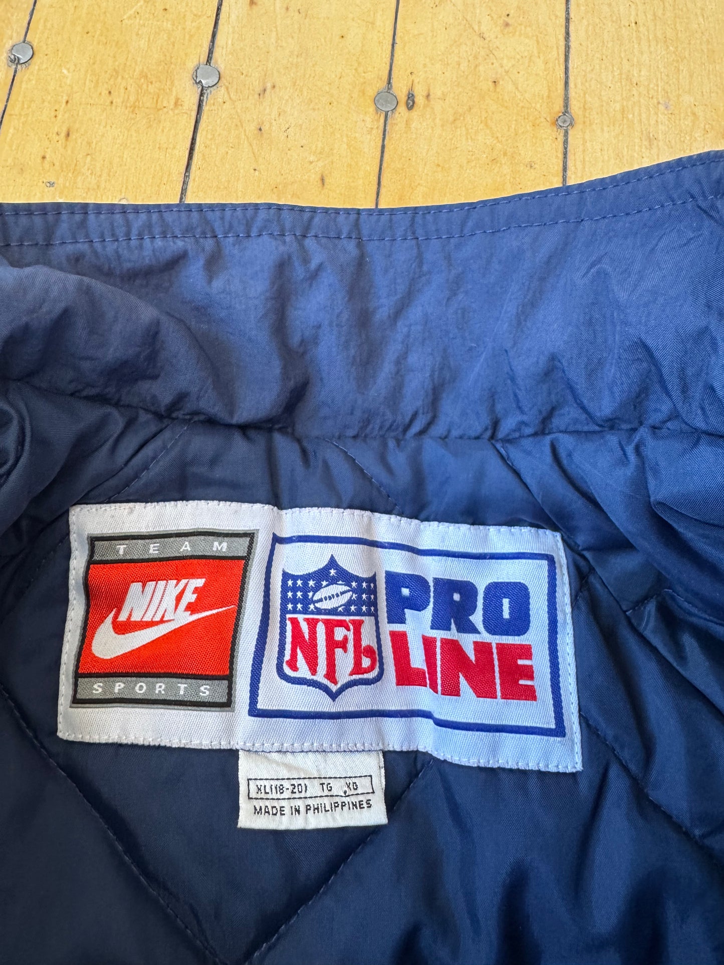 90'S VINTAGE BRONCOS PROLINE NIKE JACKET (XL)(Y)