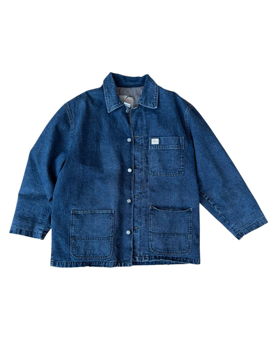 VINTAGE GAP DK. WASH DENIM CHORE COAT (L)