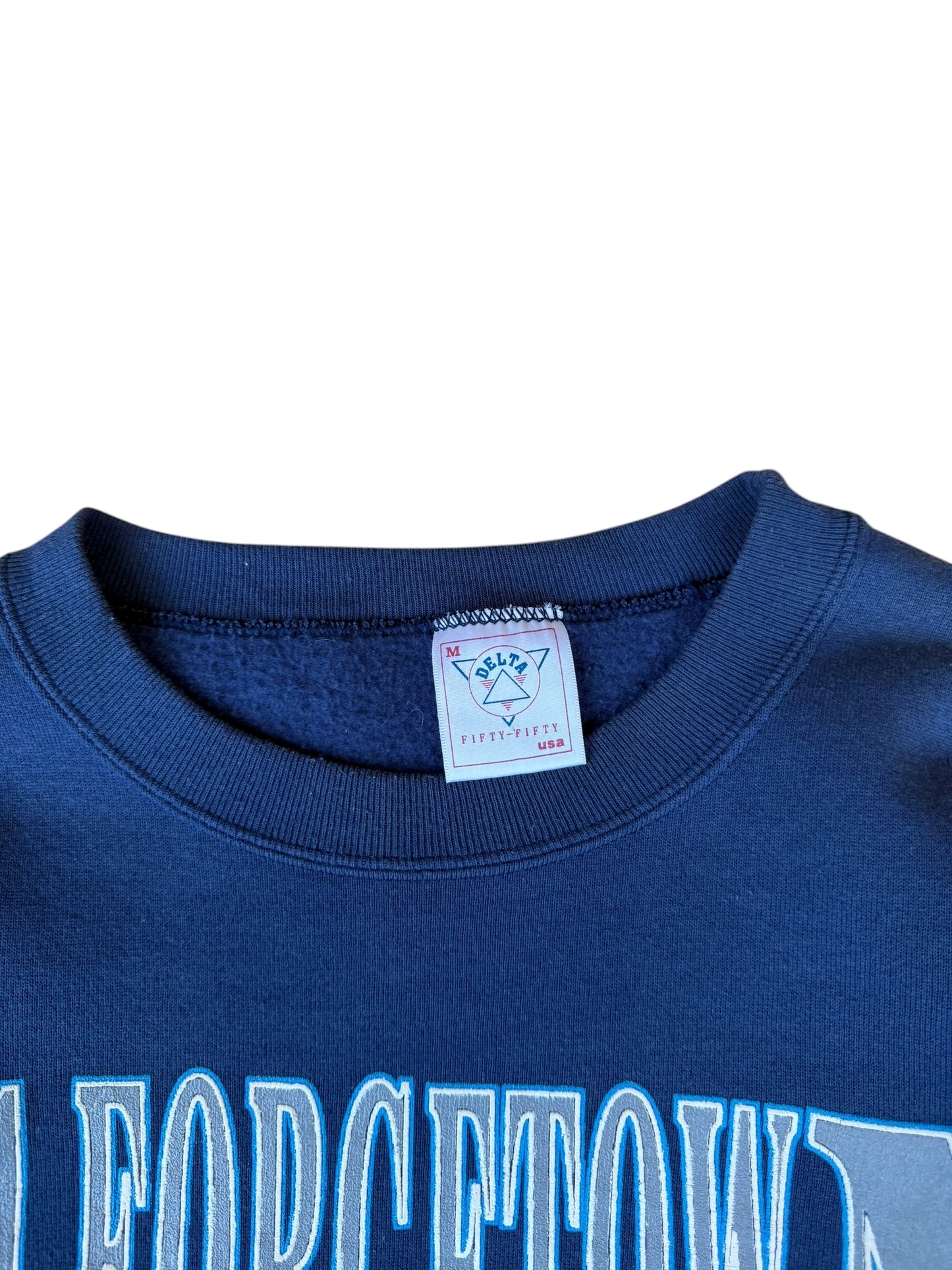 VINTAGE GEORGETOWN HOYAS RAISED PRINT CREW (M)