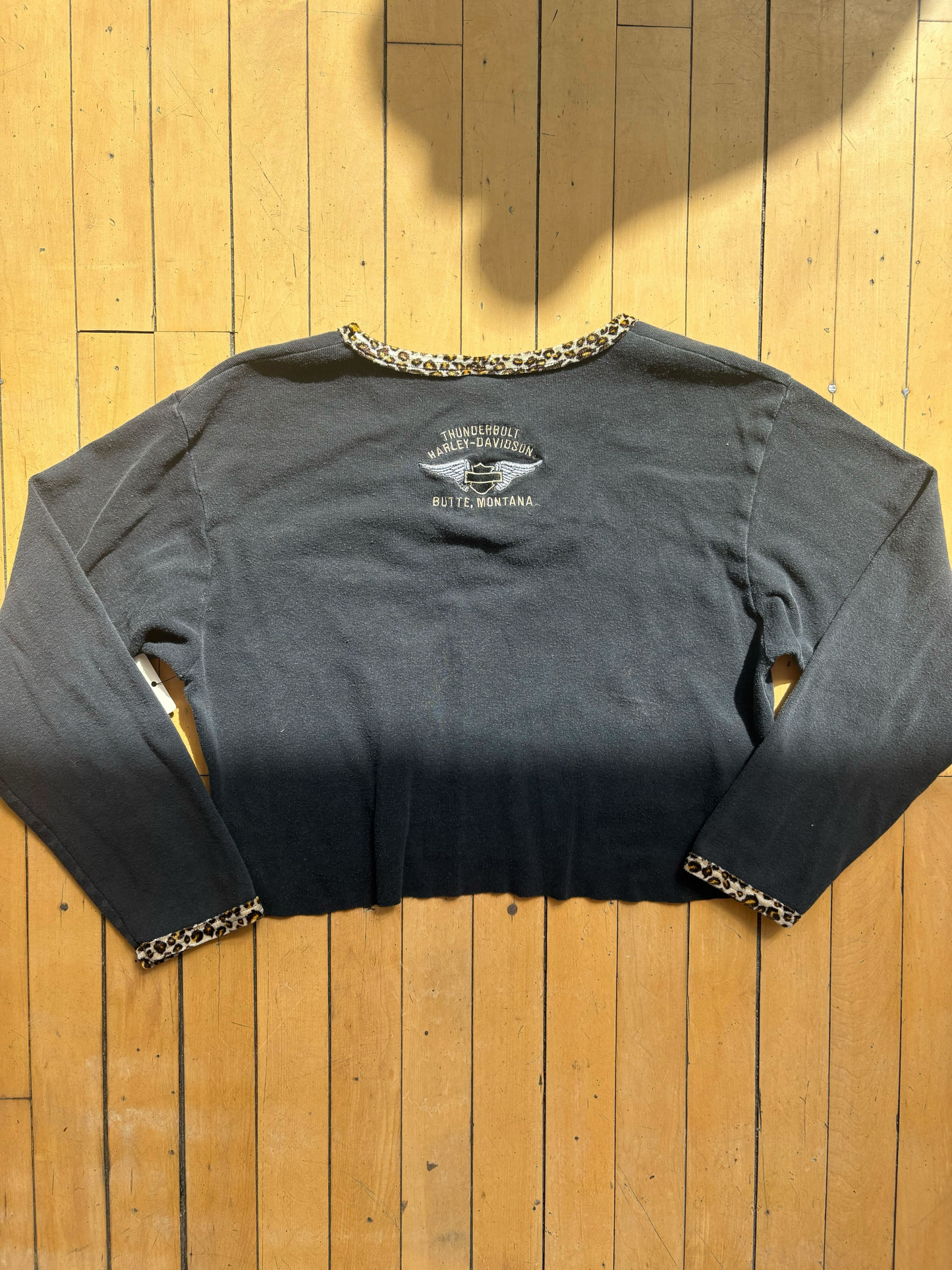 Y2K VINTAGE HARLEY DAVIDSON LEOPARD LS (XXL)