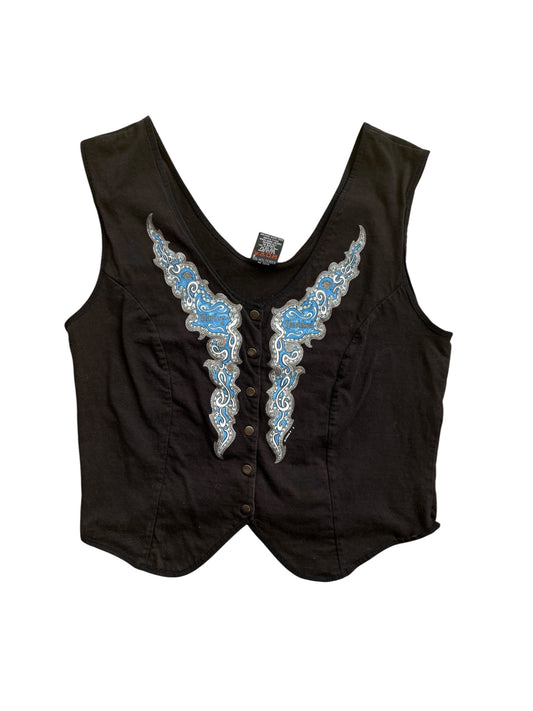 2000 Y2K VINTAGE HARLEY DAVIDSON BUTTON TANK (XL)