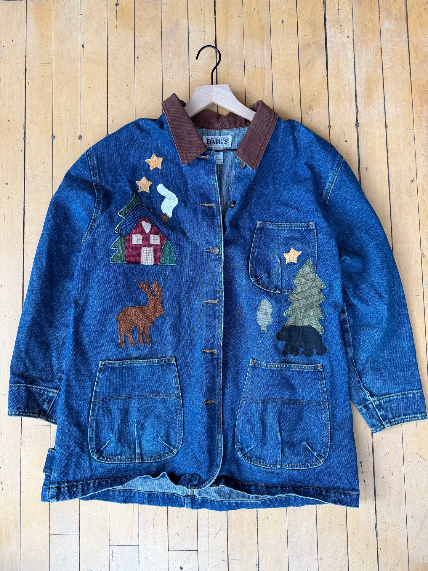 VINTAGE CUSTOM PATCHWORK CHORE COAT (XL)