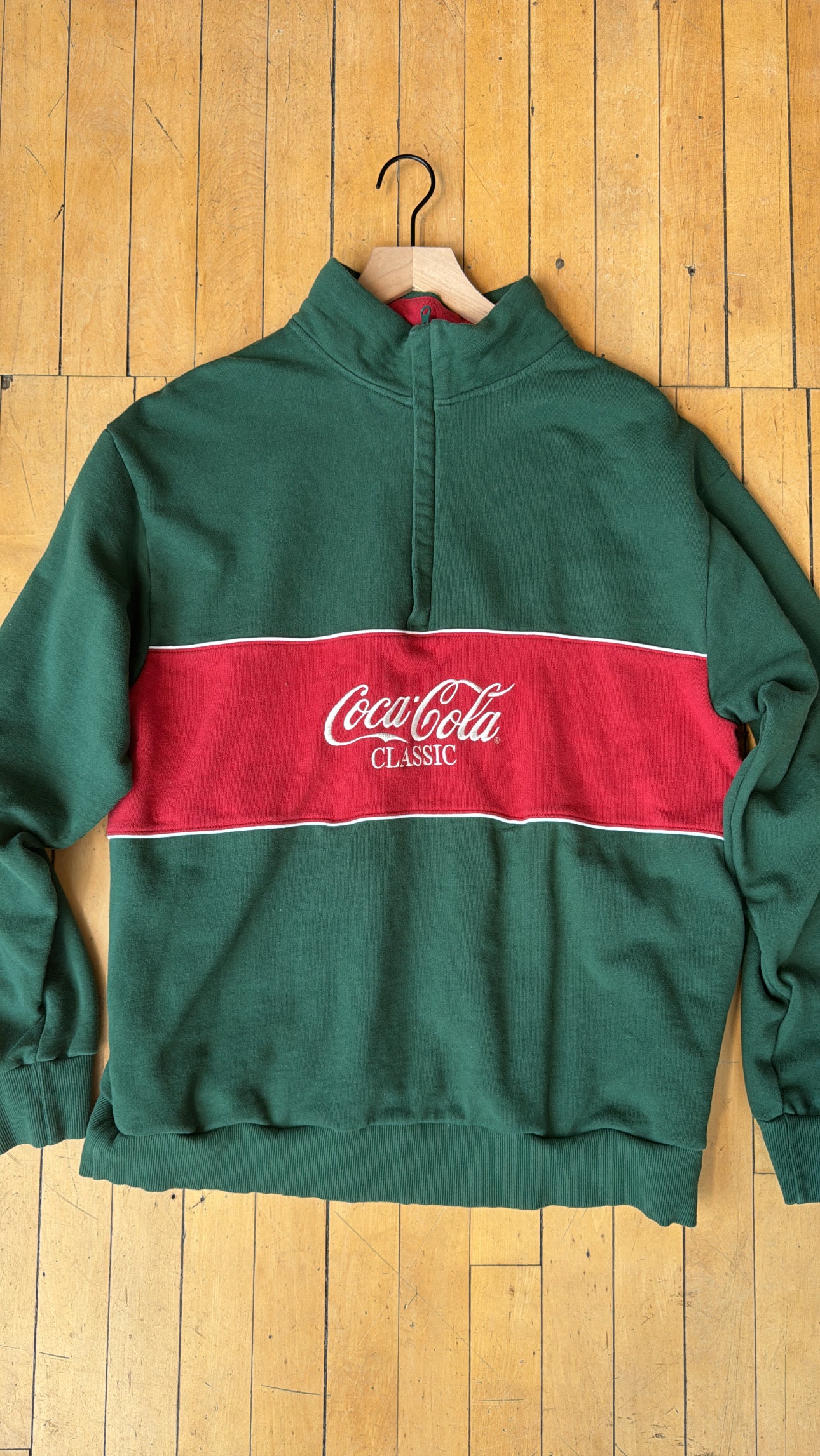 COCA-COLA CLASSIC 1/4 ZIP (XL) - MSRP $74.95