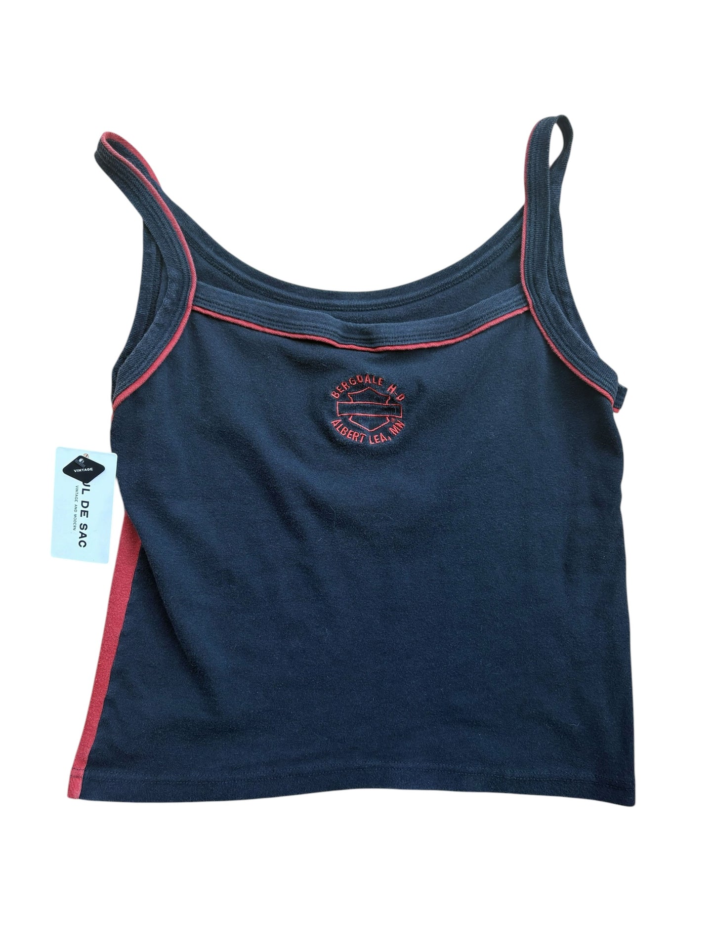 VINTAGE EMBROIDERED HARLEY DAVIDSON CONTRAST PANEL TANK (XL)