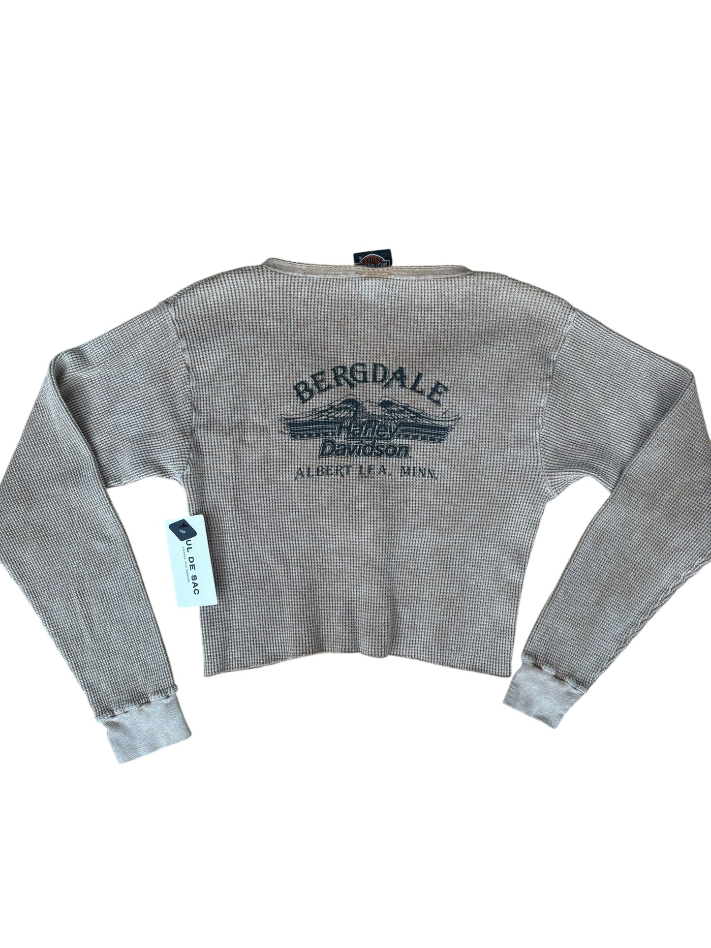 Y2K VINTAGE HARLEY DAVIDSON BROWN THERMAL (L)