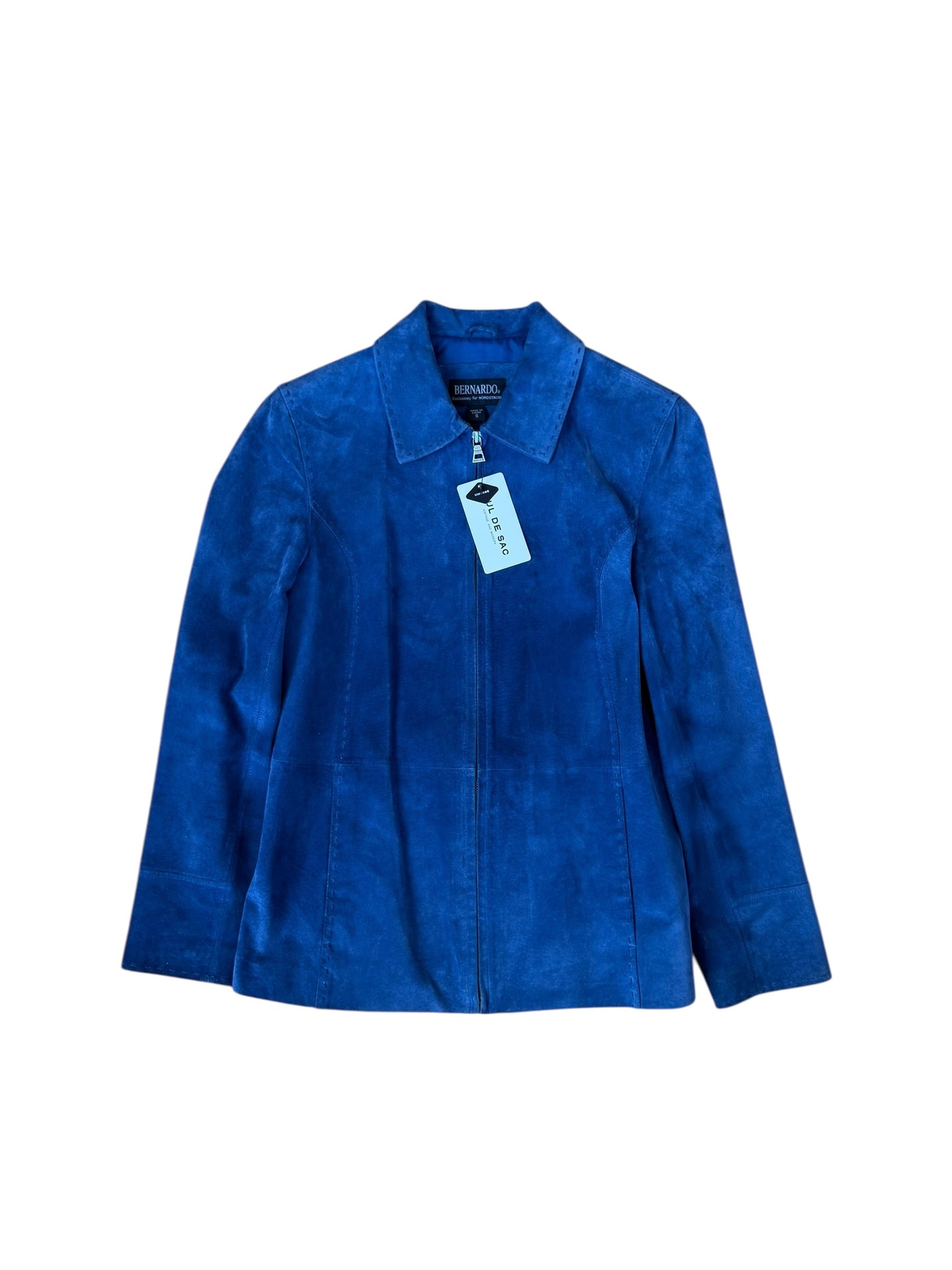 VINTAGE SUEDE ZIP JACKET (S)