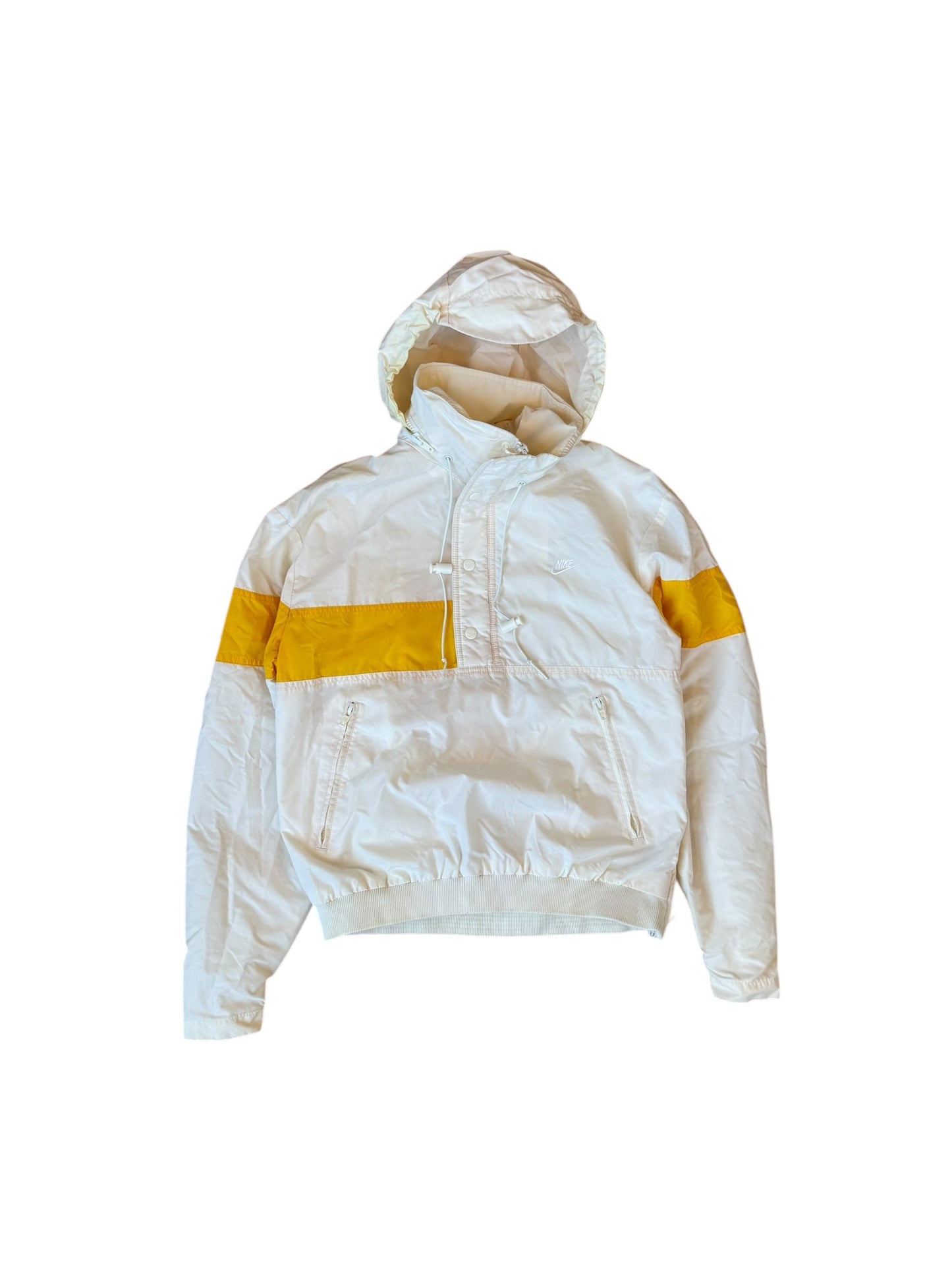 90'S VINTAGE NIKE YELLOW/OFF WHITE JACKET (M)