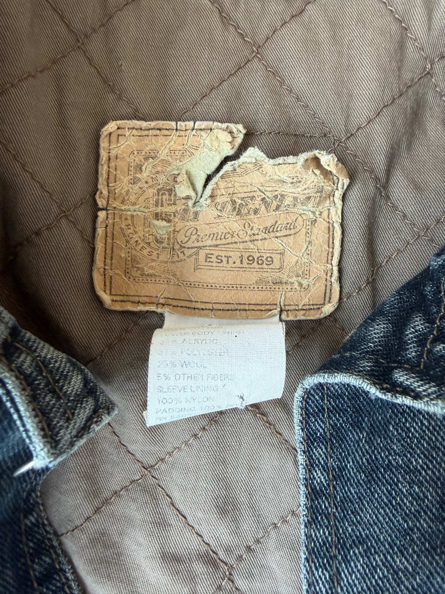 VINTAGE GAP DK. WASH DENIM CHORE COAT (L)