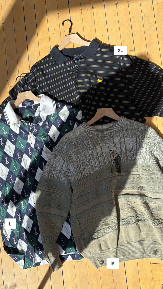 VINTAGE GOLF AOP ROUNDTREE POLO (L)