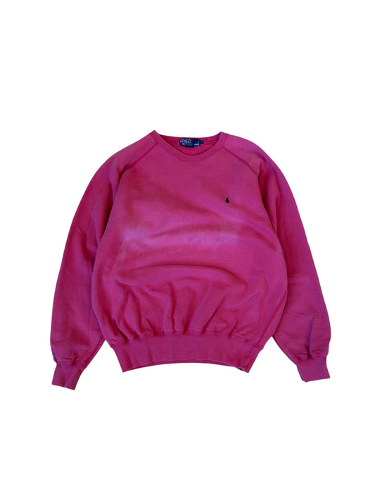 VINTAGE POLO PINK/NAVY CREWNECK (M)