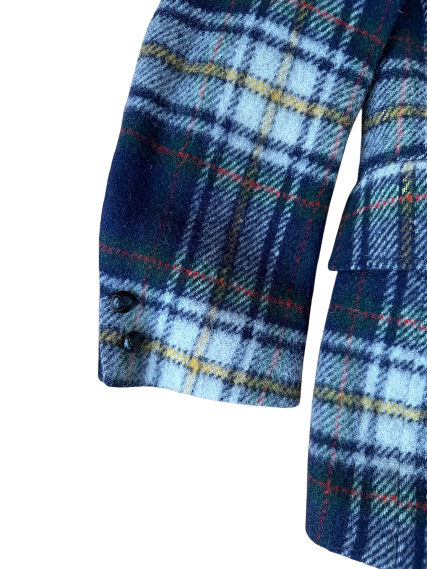 VINTAGE BALMORAL HEAVYWEIGHT PLAID WOOL BLAZER (L/XL)