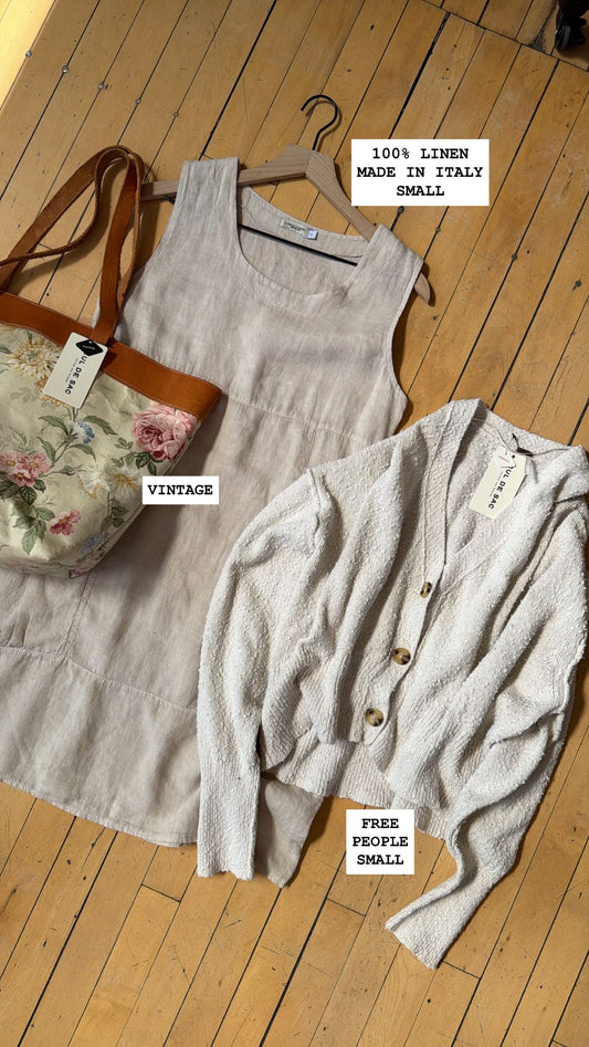 100% LINEN MADE IN ITALY DRESS (S)