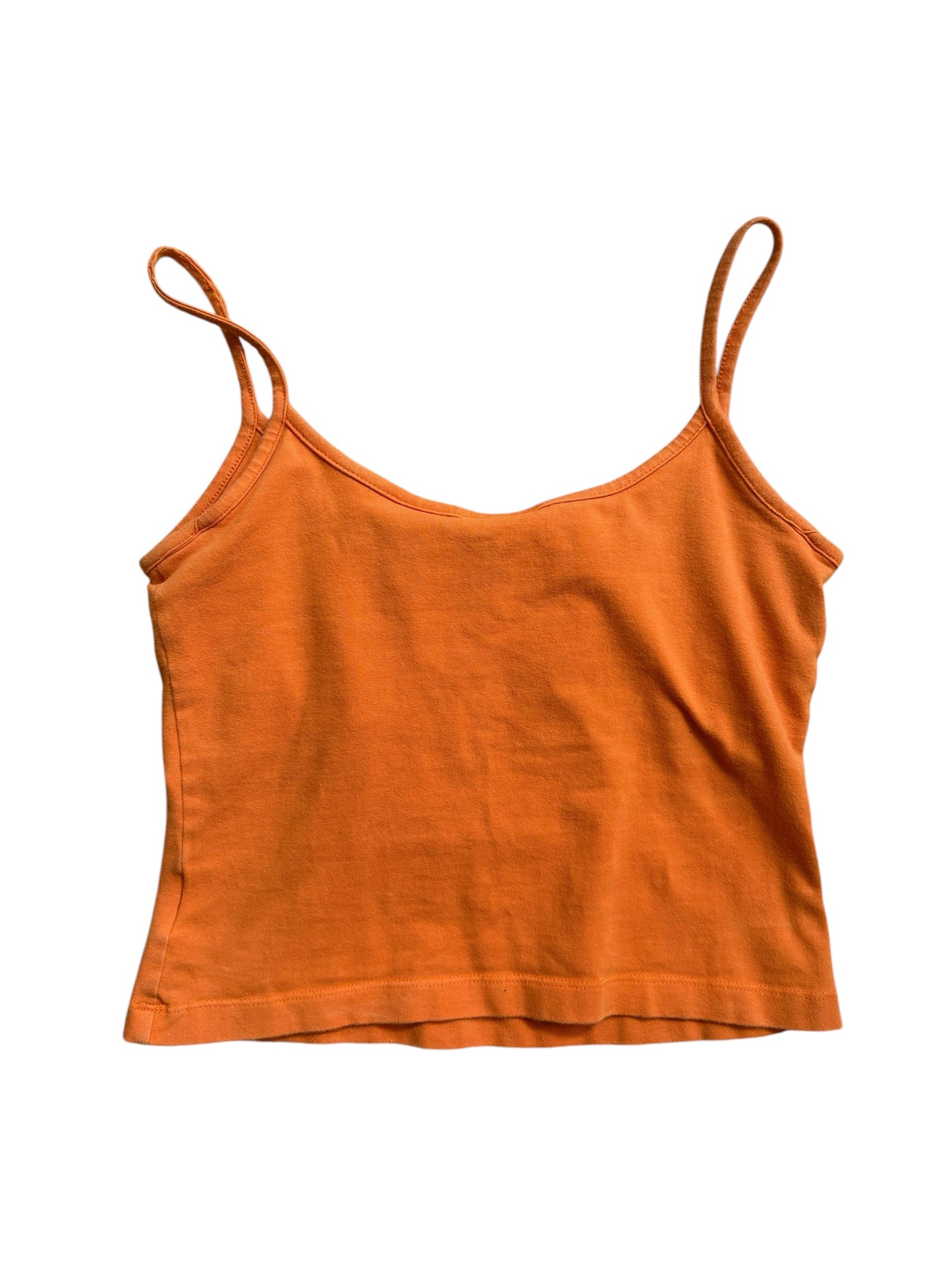 Y2K VINTAGE HD ORANGE RHINESTONE TANK (S)
