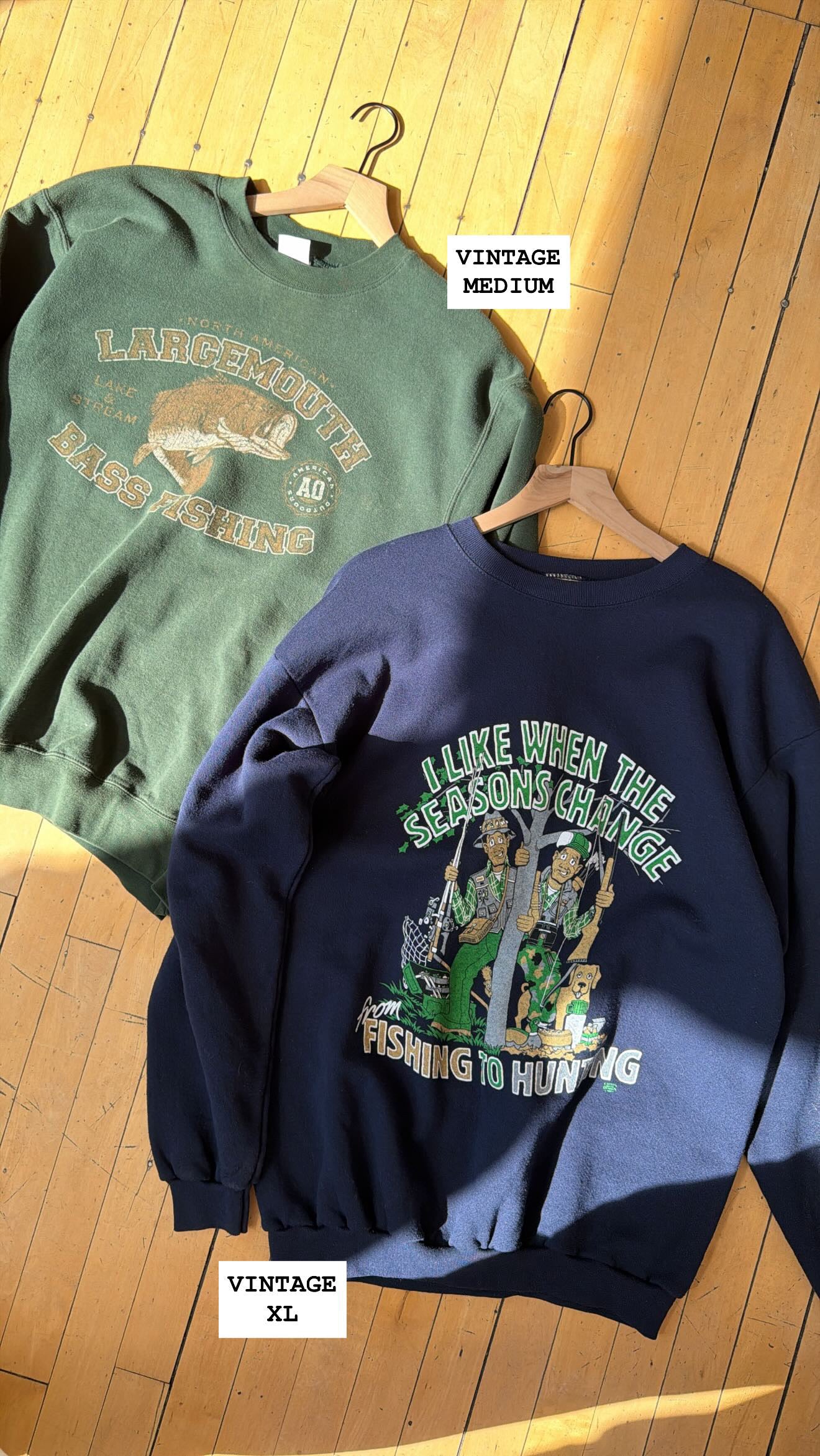 VINTAGE SEASONS CHANGE HUMOR CREW (XL)