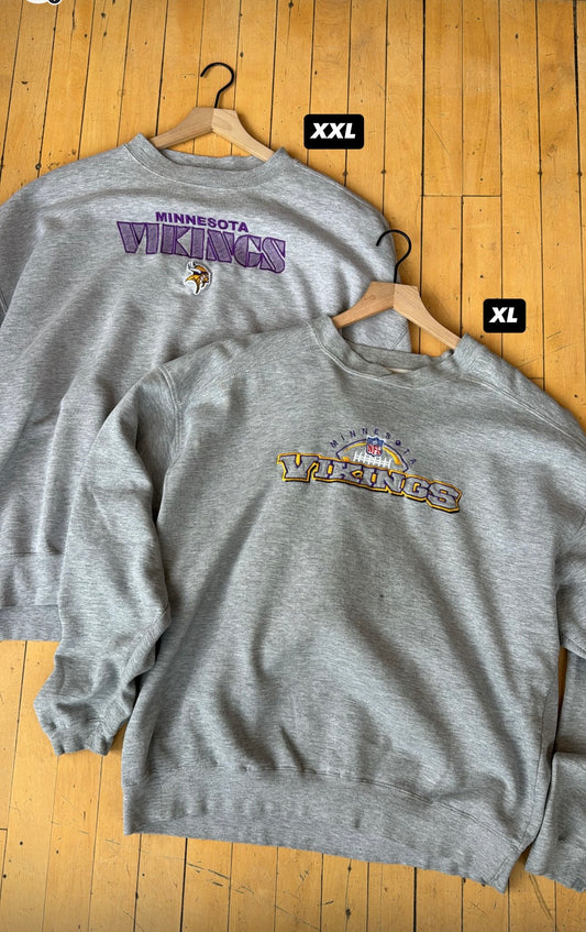VINTAGE PUMA VIKINGS EMBROIDERED CREW (L/XL)