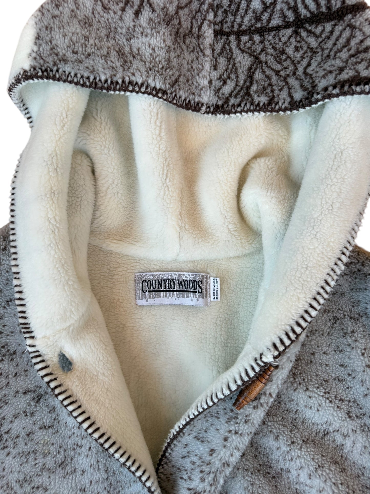 VINTAGE COUNTRY WOODS FLEECE HOODIE JACKET (OS)